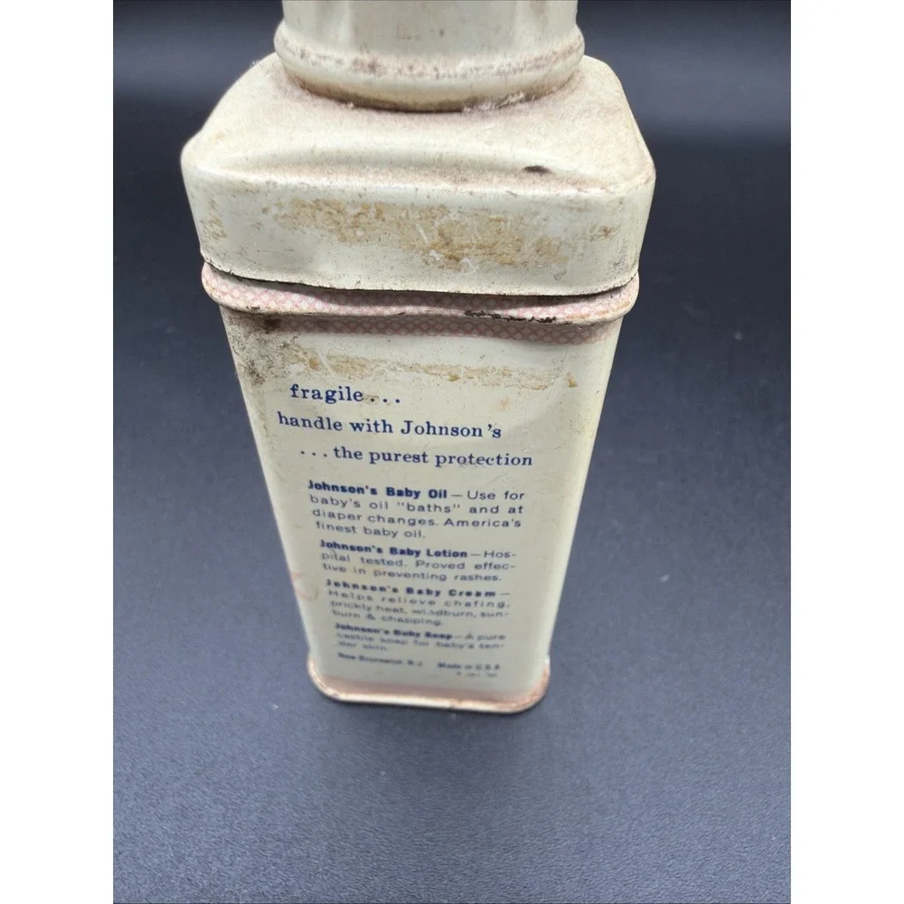 Johnson's Baby Powder Empty‎ Tin Johnson & Johnson Home Office Vintage Hospital